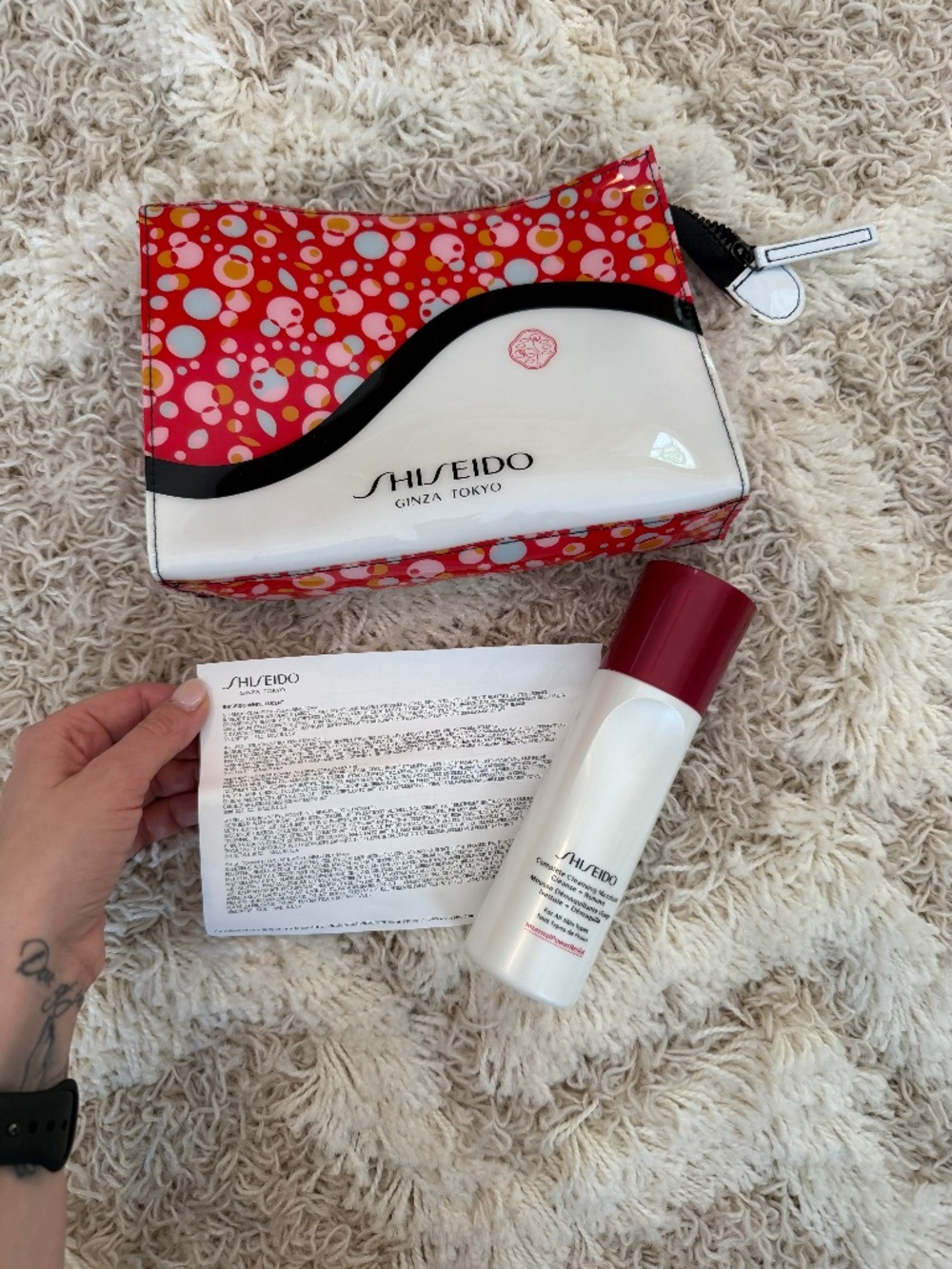 Shiseido Cleansing Microfoam Set + Cosmetic Bag – New